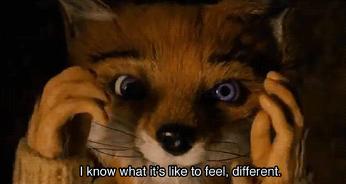 GIF of the mother in Fantastic Mr. Fox talking to her son: "I know what it's like to feel, different." as she is wiggling her hands.